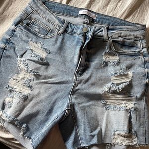Judy Blue distressed jean shorts